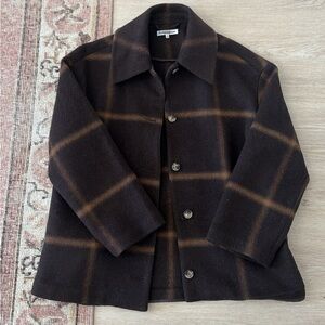 Reformation Wayne Checked Recycled Wool-Blend Coat